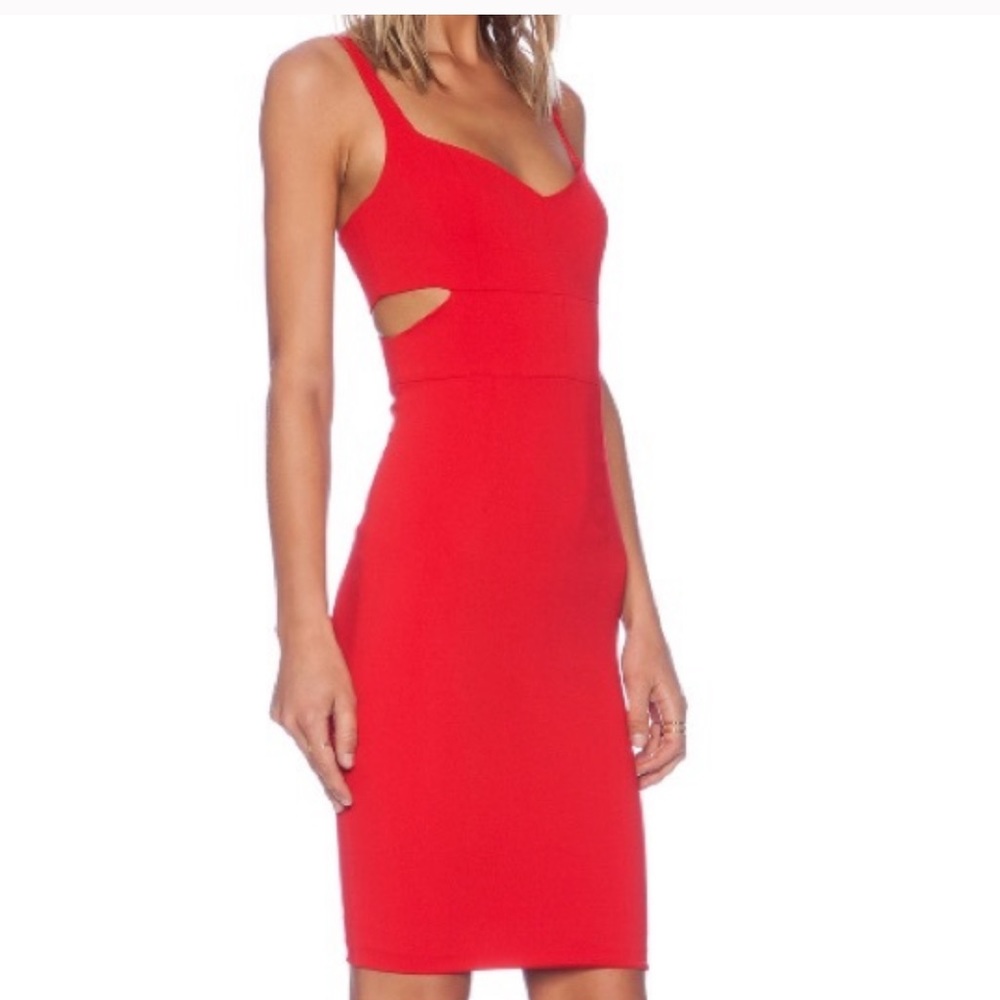 Jay Godfrey red cut out dress size 00